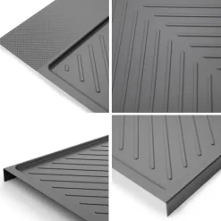 Emuca Schutz für Böden von Küchenmöbeln Modell Sink, M100, 967x580mm, Brettstärke 16mm, schneidbar, Kunststoff, Anthrazitgrau