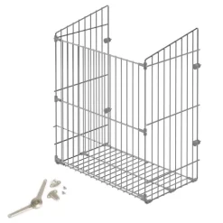 Emuca Wäschekorb mit Flügeltürsystem, Modul 450mm, Stahl, Verchromt