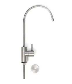 Entnahmehahn für Wasserfilter, Osmoseanlage aus hochwertigem, gebürstetem Edelstahl.
