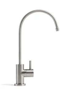 Entnahmehahn für Wasserfilter, Osmoseanlage aus hochwertigem, gebürstetem Edelstahl.