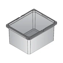 Envi Free Mülleimer 18 Liter 382 x 315 x 216 mm Abfallbehälter Kunststoff Telegrau Küche