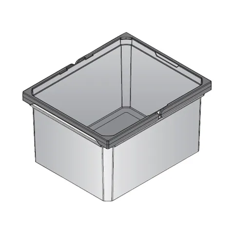 Envi Free Mülleimer 18 Liter 382 x 315 x 216 mm Abfallbehälter Kunststoff Telegrau Küche