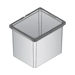 Envi Free Mülleimer 29 Liter 382 x 315 x 326 mm Abfallbehälter Kunststoff Telegrau Küche