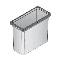 Envi Free Mülleimer 16 Liter 382 x 183 x 326 mm Abfallbehälter Kunststoff Anthrazit Küche
