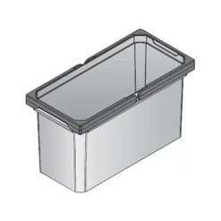 Envi Free Mülleimer 10 Liter 382 x 183 x 216 mm Abfallbehälter Kunststoff Telegrau Küche