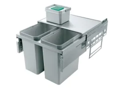 Envi Free Eimer mit Bio-Deckel 20370 Grau 4 Liter 230 x 230 x 141 mm