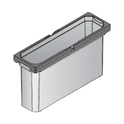Envi Free Mülleimer 5,5 Liter 382 x 113 x 216 mm Abfallbehälter Kunststoff Anthrazit Küche