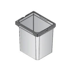 Envi Free Mülleimer 7 Liter 191 x 230 x 256 mm Abfallbehälter Kunststoff Telegrau Küche