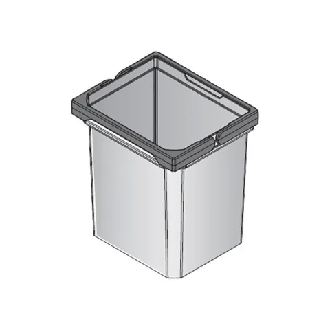 Envi Free Mülleimer 7 Liter 191 x 230 x 256 mm Abfallbehälter Kunststoff Telegrau Küche