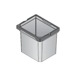 Envi Free Mülleimer 6 Liter 230 x 191 x 216 mm Abfallbehälter Kunststoff Telegrau Küche