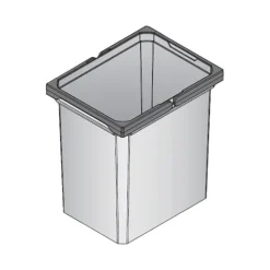 Envi Free Mülleimer 15,5 Liter 302 x 230 x 326 mm Abfallbehälter Kunststoff Anthrazit Küche