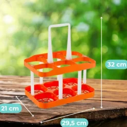 2er Set Flaschentasche Flaschenträger 6 Flaschen Flaschenkorb Flaschensammler Flaschenaufbewahrung Flaschenkörbe & -Träger Flaschen Aufbewahrung