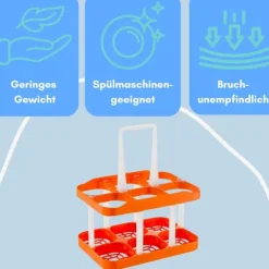 2er Set Flaschentasche Flaschenträger 6 Flaschen Flaschenkorb Flaschensammler Flaschenaufbewahrung Flaschenkörbe & -Träger Flaschen Aufbewahrung