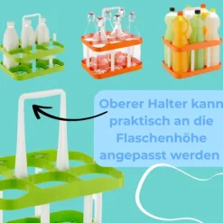 2er Set Flaschentasche Flaschenträger 6 Flaschen Flaschenkorb Flaschensammler Flaschenaufbewahrung Flaschenkörbe & -Träger Flaschen Aufbewahrung