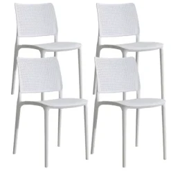 4er-Set Terrassenstühle aus Kunststoff 79 x 42 x 55 cm - Oviala