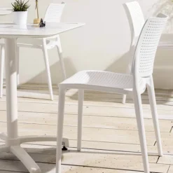 4er-Set Terrassenstühle aus Kunststoff 79 x 42 x 55 cm - Oviala