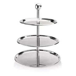 Etagere 3 stufig, Chromnickelstahl