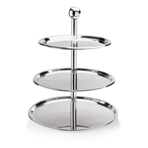 Etagere 3 stufig, Chromnickelstahl
