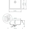 Flächenbündige Spüle SCHOCK Greenwich N-100L FB 545 x 445 mm magma GREN100LFBMAG