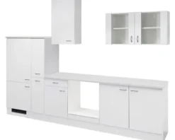 Flex Well Küchenzeile ohne Geräte Wito 300 cm weiß matt zerlegt Variante reversibel 00010023