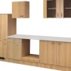 Flex Well Küchenzeile ohne Geräte Nano 270 cm buche matt zerlegt Variante reversibel 00010011