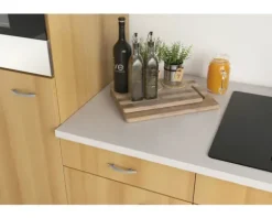 Flex Well Küchenzeile ohne Geräte Nano 270 cm buche matt zerlegt Variante reversibel 00010011