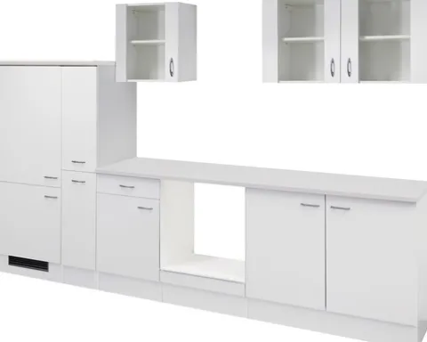 Flex Well Küchenzeile ohne Geräte Wito 300 cm weiß matt zerlegt Variante reversibel 00010034