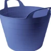 Flexibler Gartenkorb Mehrzweckkorb Wäschekorb Kunststoff 30l kobaltblau wasserdicht