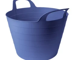 Flexibler Gartenkorb Mehrzweckkorb Wäschekorb Kunststoff 30l kobaltblau wasserdicht
