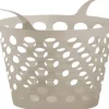 Flexibler Gartenkorb Mehrzweckkorb Wäschekorb gelocht Kunststoff 30l beige