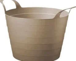 Flexibler Gartenkorb Mehrzweckkorb Wäschekorb Kunststoff 30l latte macchiato wasserdicht