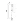 Flex Well Apothekerschrank Cara BxTxH 30 x 57 x 200 cm grün matt zerlegt 00012470