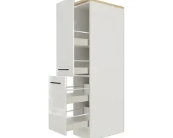 Flex Well Apothekerschrank Lund BxTxH 30 x 60 x 161 cm lichtgrau glänzend zerlegt 00012190