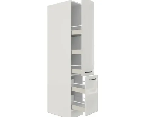 Flex Well Apothekerschrank Lund BxTxH 30 x 57 x 200 cm lichtgrau glänzend zerlegt 00012186