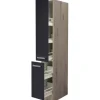 Flex Well Apothekerschrank Santo BxTxH 30 x 57 x 200 cm anthrazit matt zerlegt 00011004