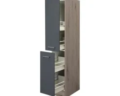 Flex Well Apothekerschrank Tiago BxTxH 30 x 60 x 161 cm basaltgrau matt zerlegt 00011678