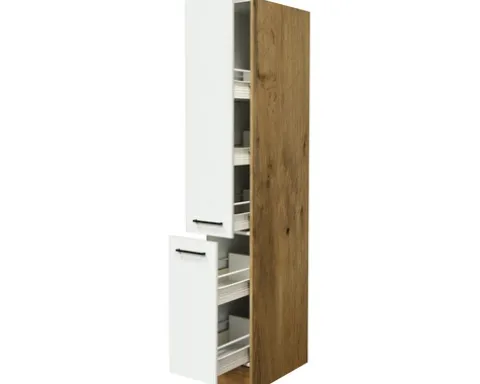 Flex Well Apothekerschrank Vintea BxTxH 30 x 57 x 200 cm magnolienweiss matt zerlegt 00011629