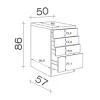 Flex Well Auszugunterschrank Valero BxTxH 50 x 60 x 86 cm weiß hochglanz zerlegt 00007831