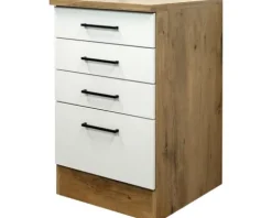 Flex Well Auszugunterschrank Vintea BxTxH 50 x 60 x 85 cm magnolienweiss matt zerlegt 00011646