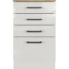 Flex Well Auszugunterschrank Lund BxTxH 50 x 60 x 85 cm lichtgrau glänzend zerlegt Anschlag reversibel 00012209