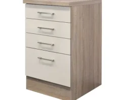 Flex Well Auszugunterschrank Nepal BxTxH 50 x 60 x 86 cm kaschmir glänzend zerlegt 00007553