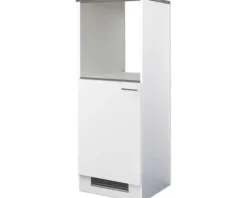 Flex Well Backofen/Kühlumbauschrank für 88er Einbaukühlschrank Lucca BxTxH 60 x 60 x 169 cm weiß matt zerlegt Anschlag reversibel 00011176