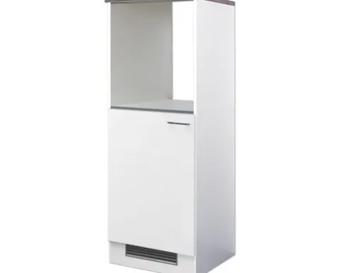 Flex Well Backofen/Kühlumbauschrank für 88er Einbaukühlschrank Lucca BxTxH 60 x 60 x 169 cm weiß matt zerlegt Anschlag reversibel 00011176
