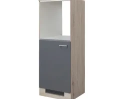 Flex Well Backofen/Kühlumbauschrank für 88er Einbaukühlschrank Tiago BxTxH 60 x 60 x 169 cm basaltgrau matt zerlegt Anschlag reversibel 00011679