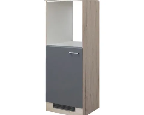 Flex Well Backofen/Kühlumbauschrank für 88er Einbaukühlschrank Tiago BxTxH 60 x 60 x 169 cm basaltgrau matt zerlegt Anschlag reversibel 00011679