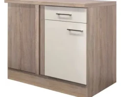 Flex Well Eckunterschrank Nepal BxTxH 110 x 60 x 86 cm kaschmir glänzend zerlegt Anschlag reversibel 00007555