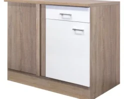Flex Well Eckunterschrank Samoa BxTxH 110 x 60 x 85 cm weiß matt zerlegt Anschlag reversibel 00007604