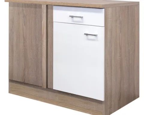 Flex Well Eckunterschrank Samoa BxTxH 110 x 60 x 85 cm weiß matt zerlegt Anschlag reversibel 00007604