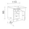 Flex Well Eckunterschrank Valero BxTxH 110 x 60 x 86 cm weiß hochglanz zerlegt Anschlag reversibel 00007829