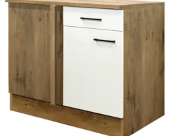 Flex Well Eckunterschrank Vintea BxTxH 110 x 60 x 85 cm magnolienweiss matt zerlegt Anschlag reversibel 00011649